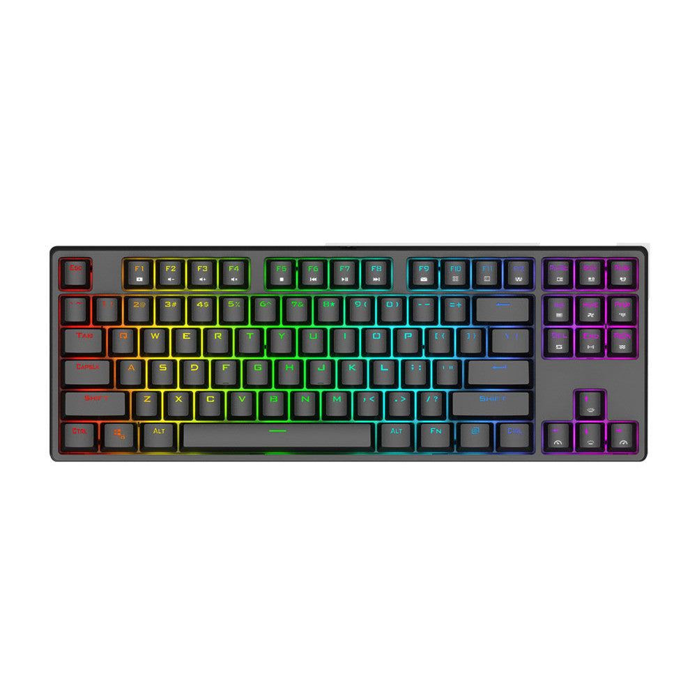 Le joueur en chef Lang MK8 Clavier mécanique 87 clés RGB Bureau de jeu rétroéclairé Mute Bleu Rouge G