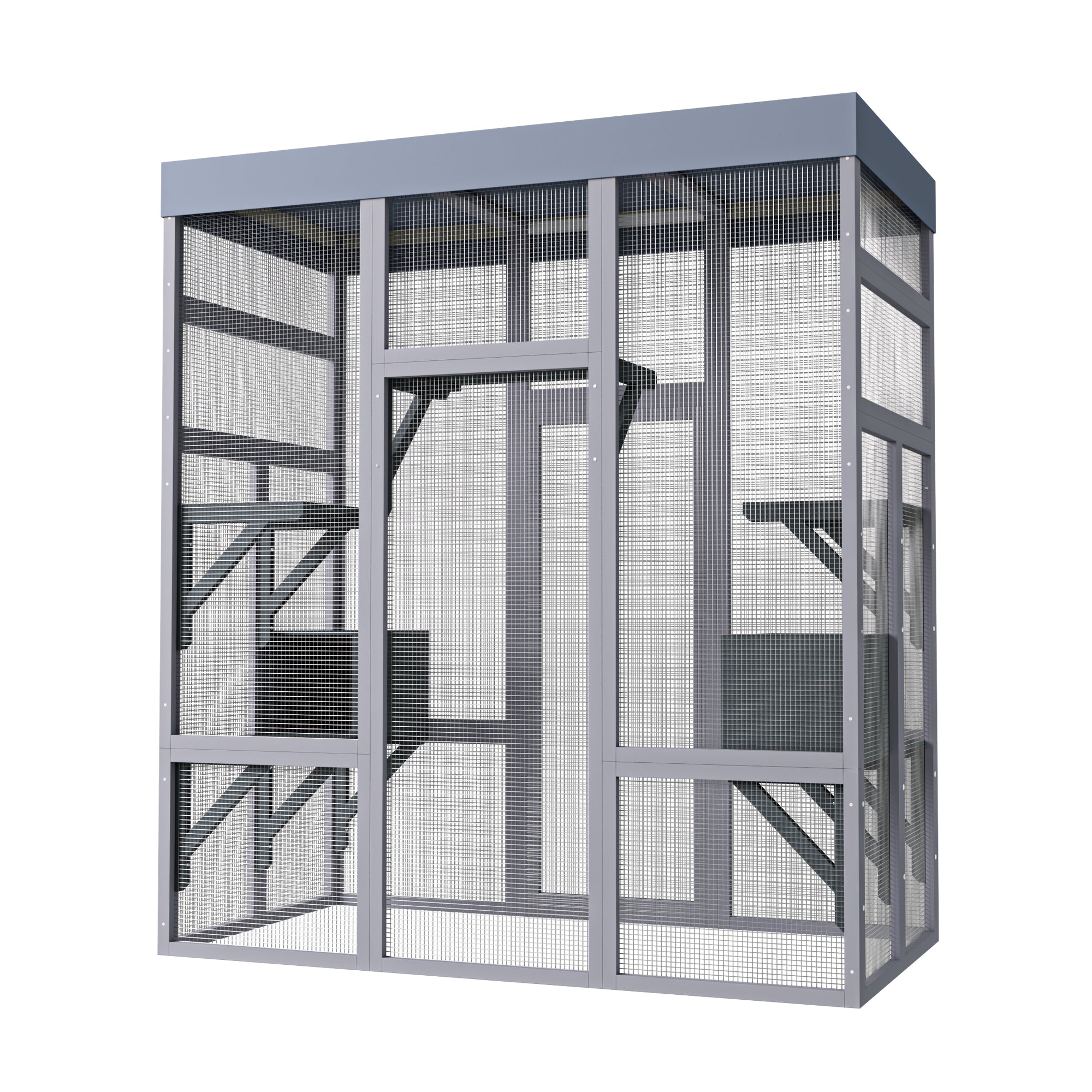 Catio extérieur en bois de 62.6" pour chats