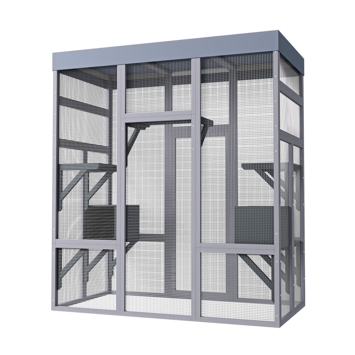 Catio extérieur en bois de 62.6" pour chats