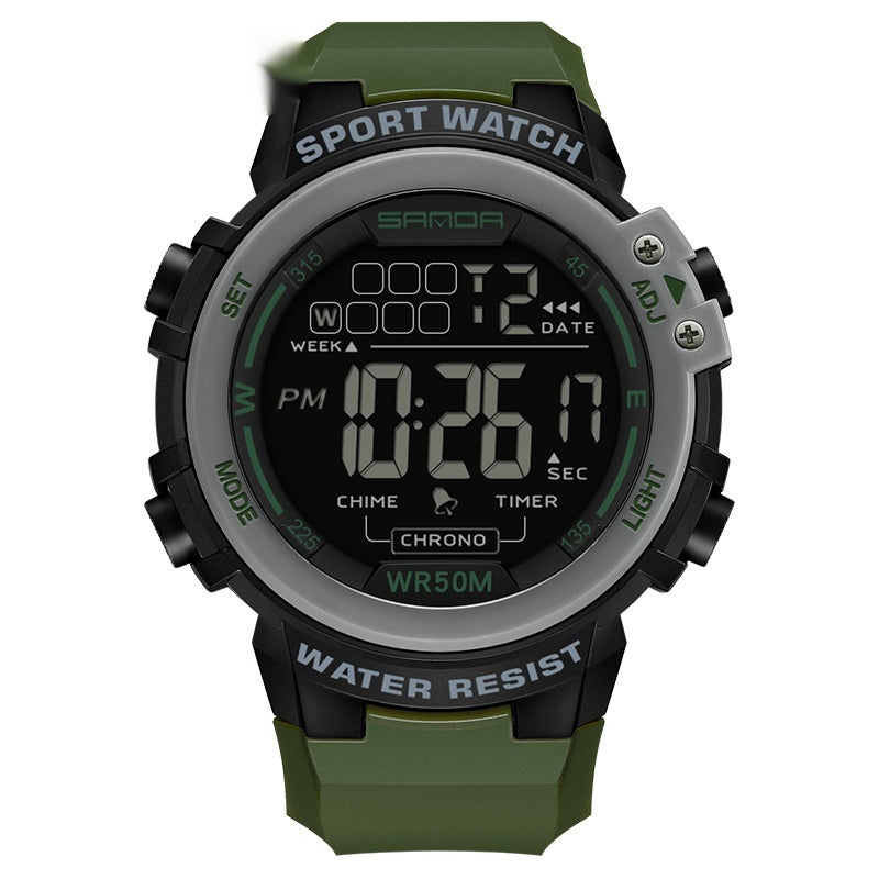 Multifonctionnelle de la mode jeune Tendance Lumineuse Homme Montre