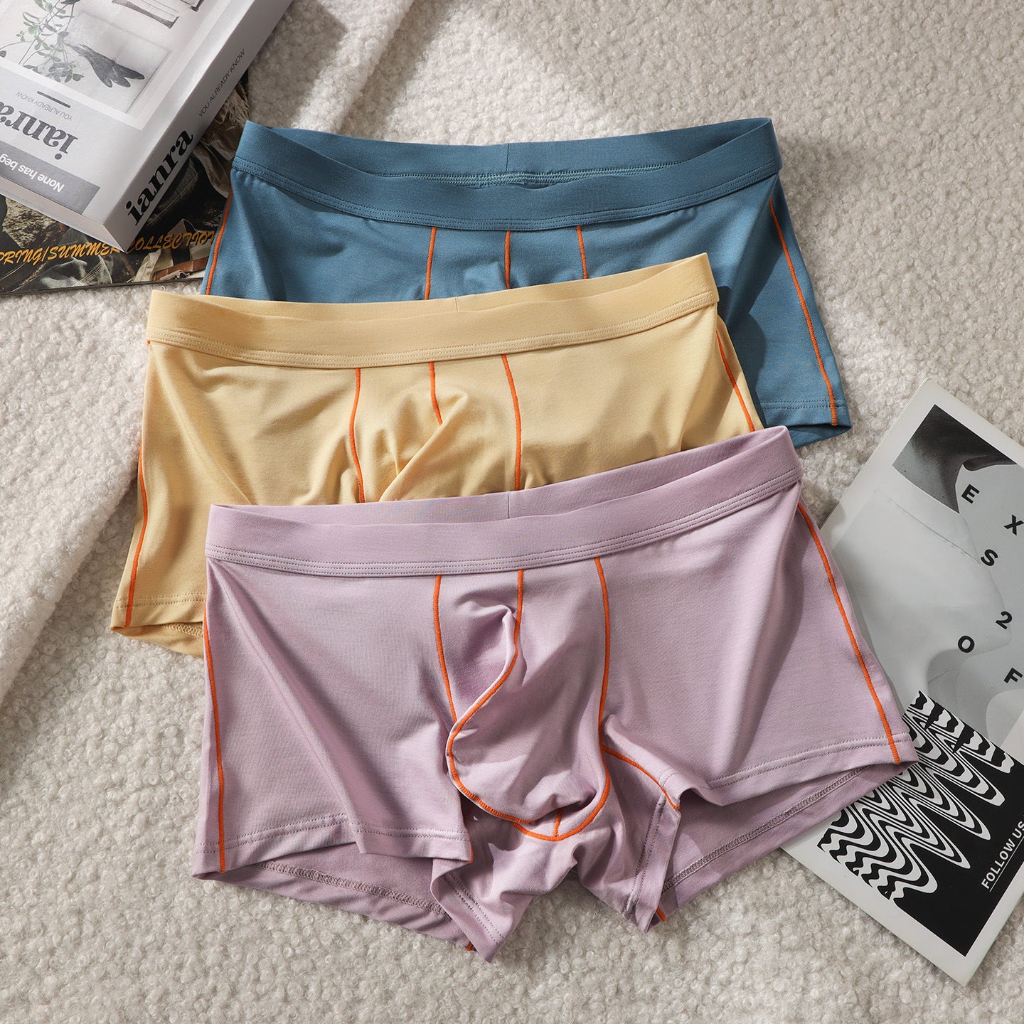 Slips de Boxer Respirant Plus Taille Homme Lyocell