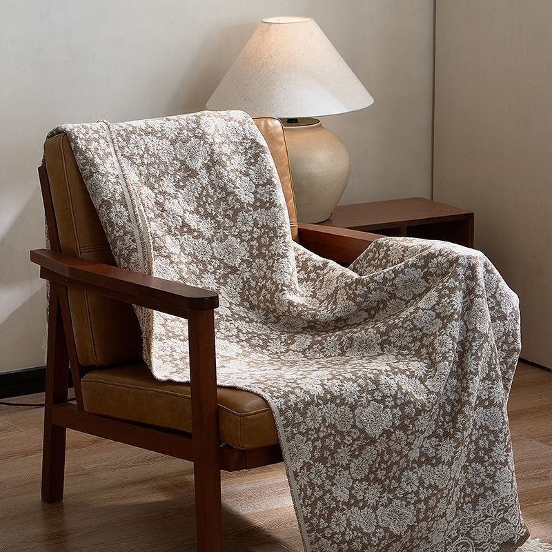 Couverture en coton tissée avec une Texture laine Couverture multifonctionnelle