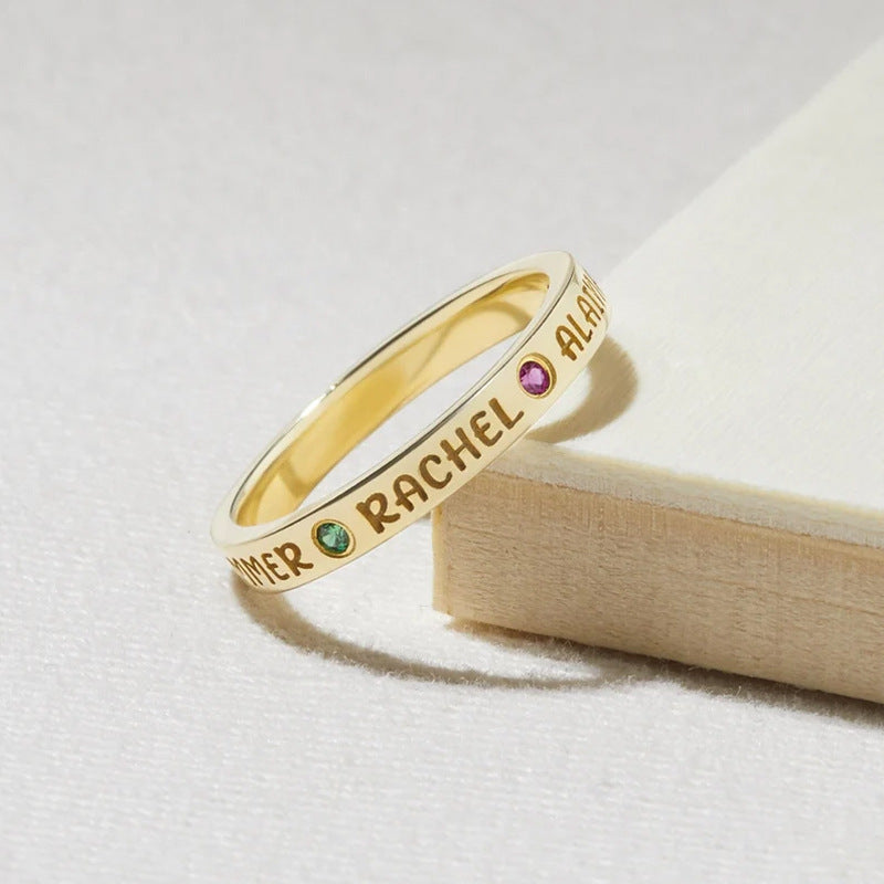 Bague en acier inoxydable de conception minimaliste