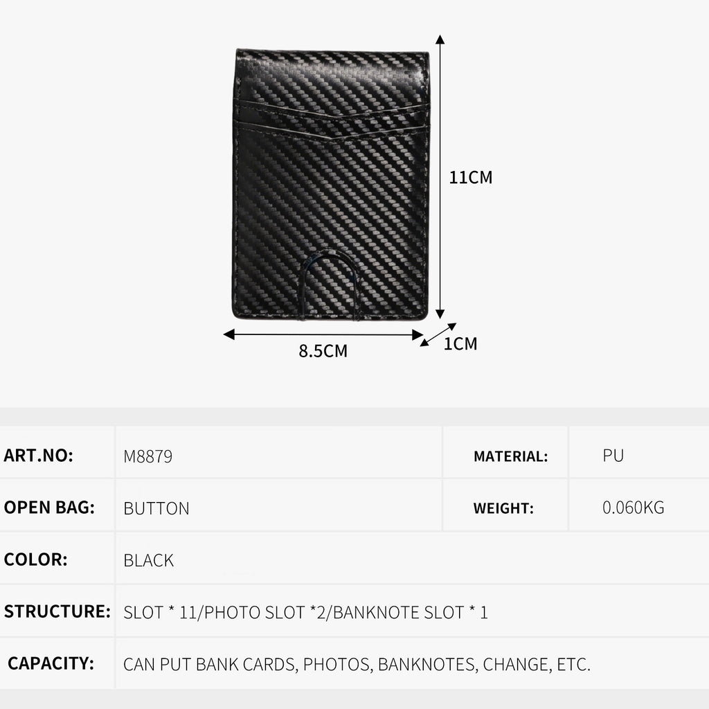 Portefeuille Homme Business-Casual Carbon-Fibre