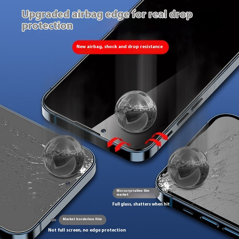 Airbag Protecteur d'écran en verre trempé pour téléphone portable plein écran