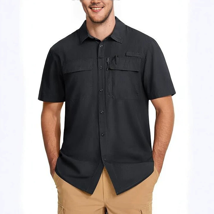 Solid-color Outdoor Quick-sèchement Respirant Chemise légère