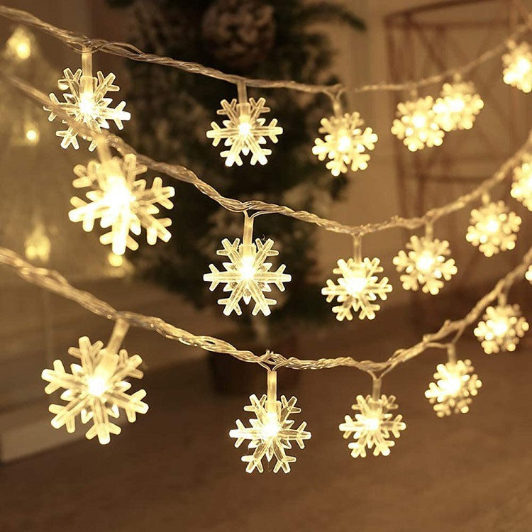 LED Snowflake Chaîne d'éclairage Lampe décorative solaire