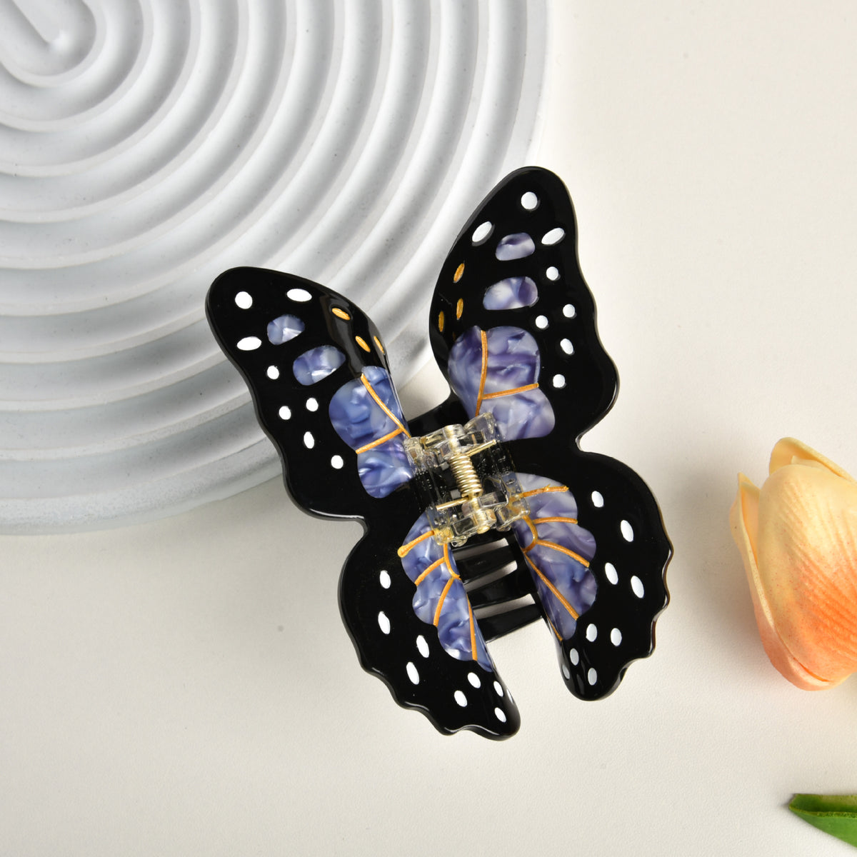 Acétate Butterfly Grip Large Sweet Hair Clip Back Spoon Updo Shark Claw