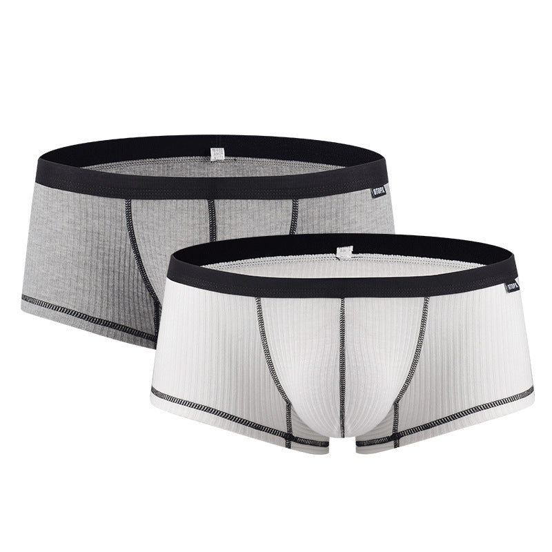 Sous-vêtements pour hommes minces respirant simple couche U Convex Boxer