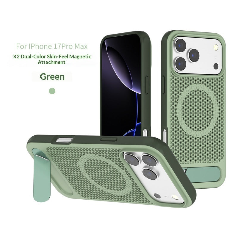 Cas de téléphone à sensation cutanée avec un support d'inclinaison