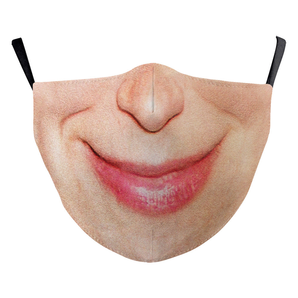 Carnival d'Halloween Impression numérique Funny Clown Face Double Layer Masque de poussière