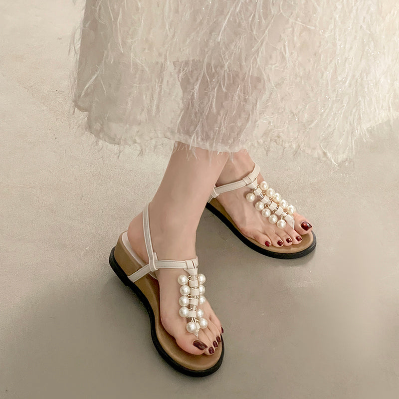 Taille de semelle épaisse Augmenter Wedge String Super High Talon Sandales Femmes Été Pour Robes