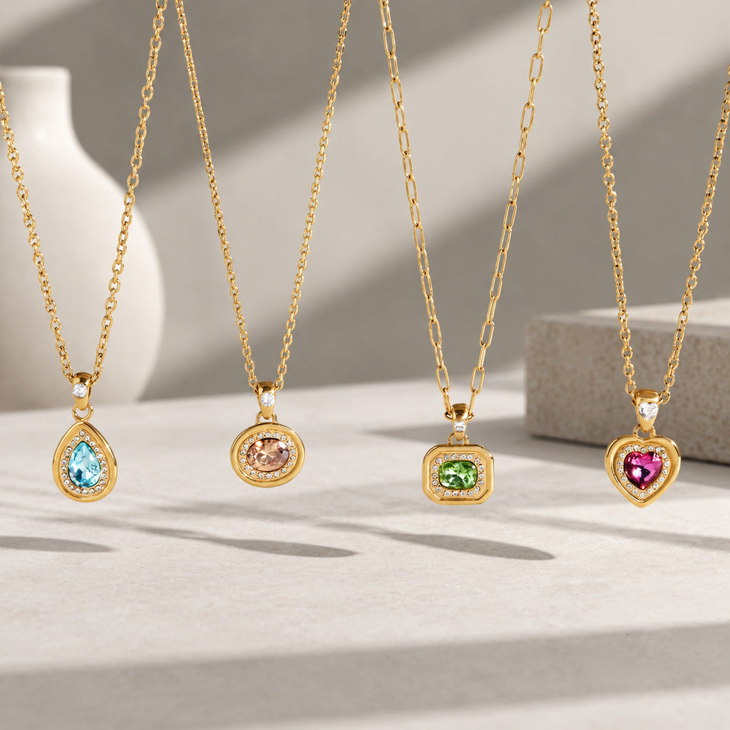 Collier en acier inoxydable en titane pour femmes
