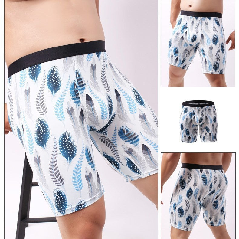 Sous-vêtements hommes Courants Version élargie de Boxer en soie glacée