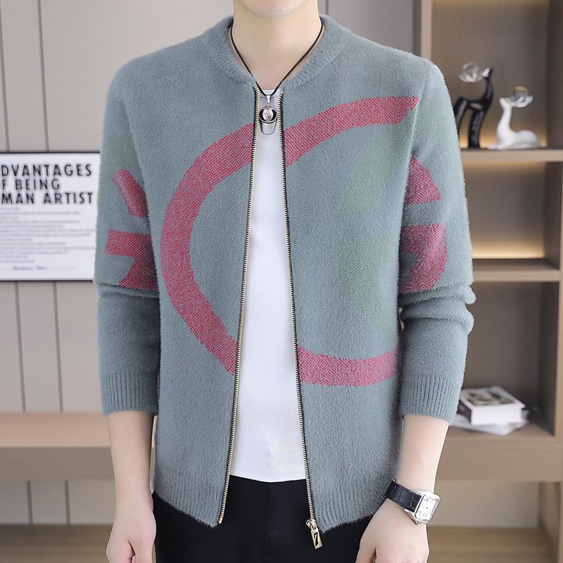 Chandail de cardigan tricoté pour hommes
