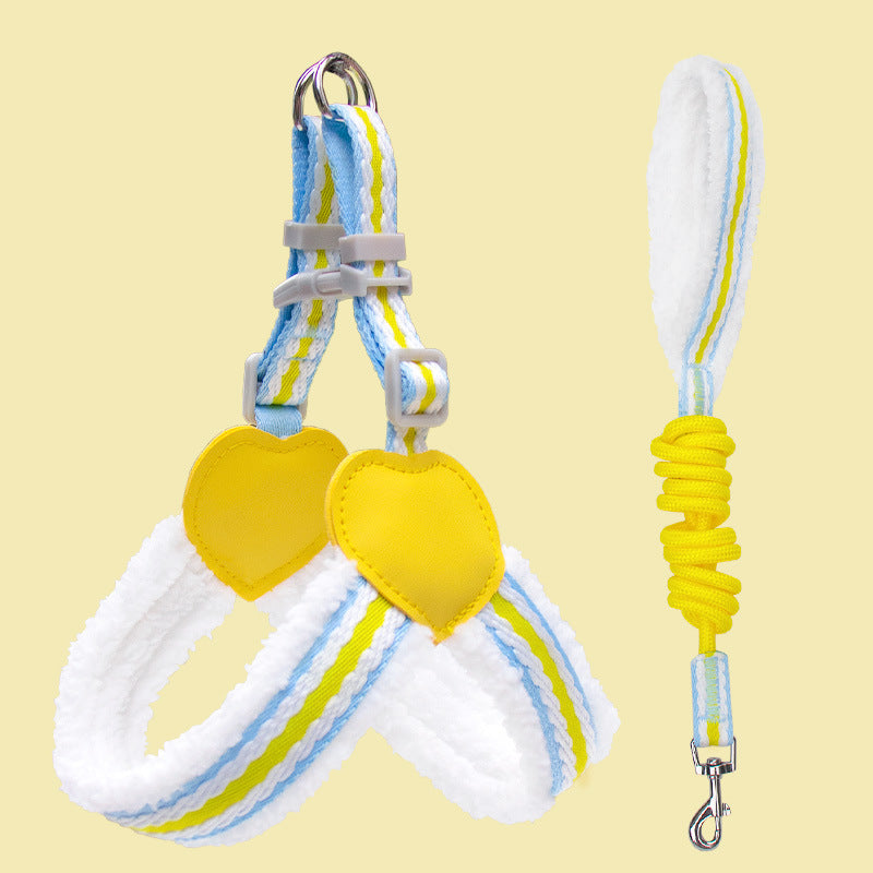 Leash de chien Été Respirant Corgi Shiba Inu Bichon Chest Vest Marcher Leash de chien Petit Et