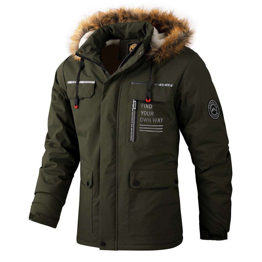 Mi-longueur Veste Casual Longueur genou Parka