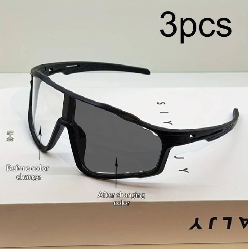 Lunettes de soleil à vélo à changement de couleur Unisexe