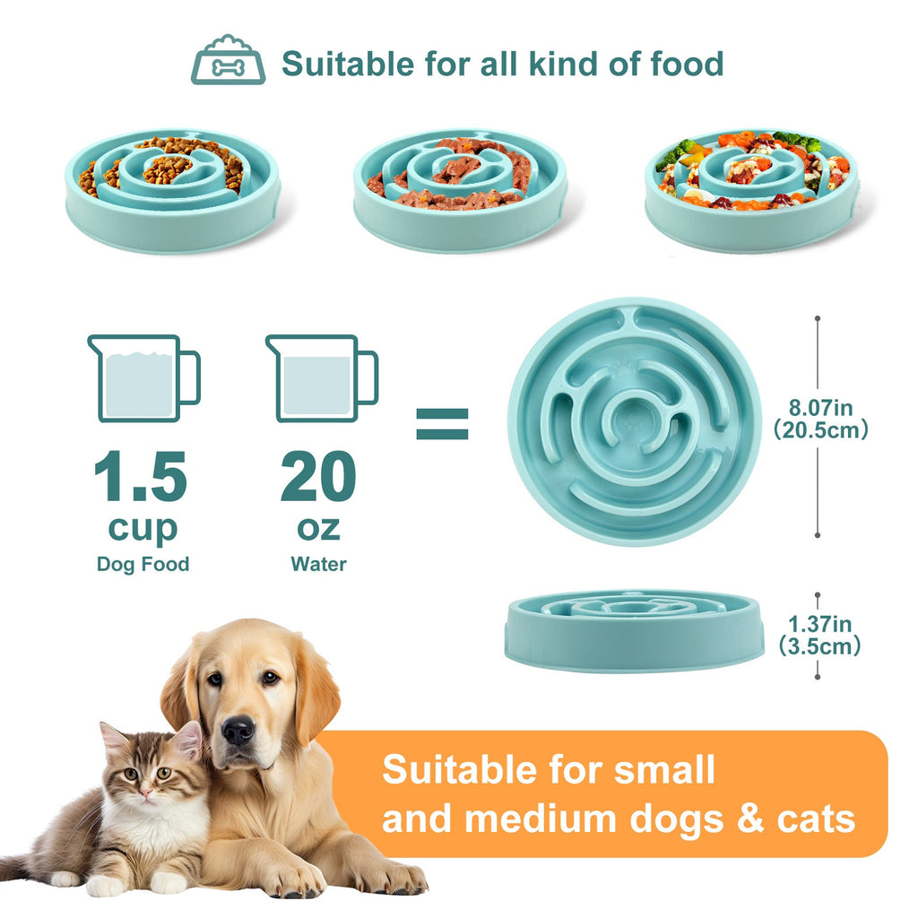 Bol de chien d'alimentation lente