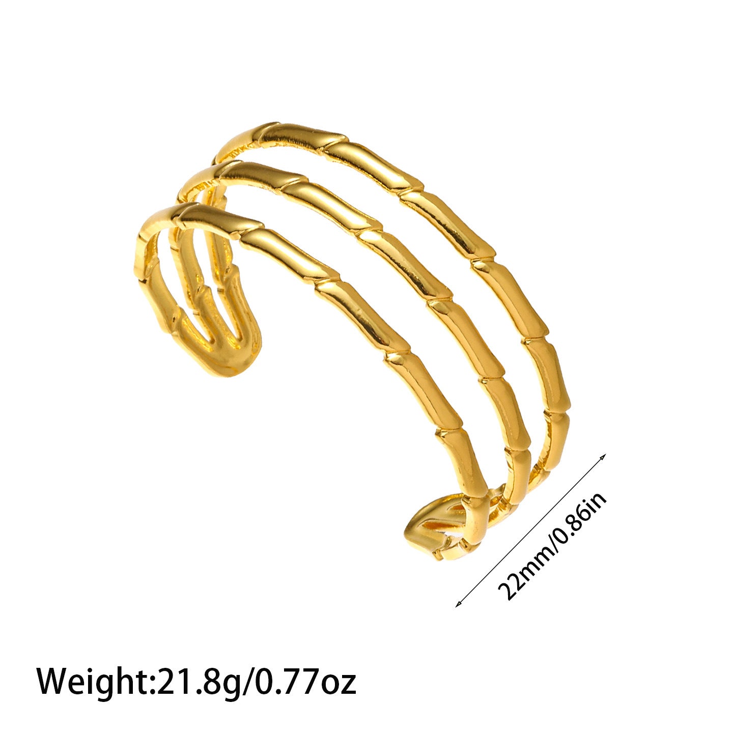 Bracelet en acier Titanium or de style Ins européen et américain