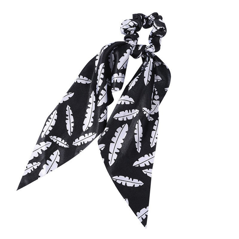 Fashion Long Streamer Imprimé Tissu Tie Accessoire Cheveux Pour Poneytail Tie-up Cheveux Top Cuft