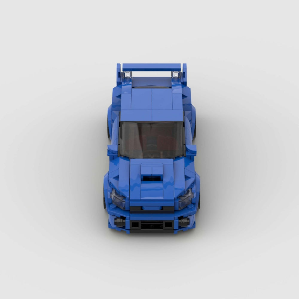 303PCS Blue JDM Rally Car Building Blocks