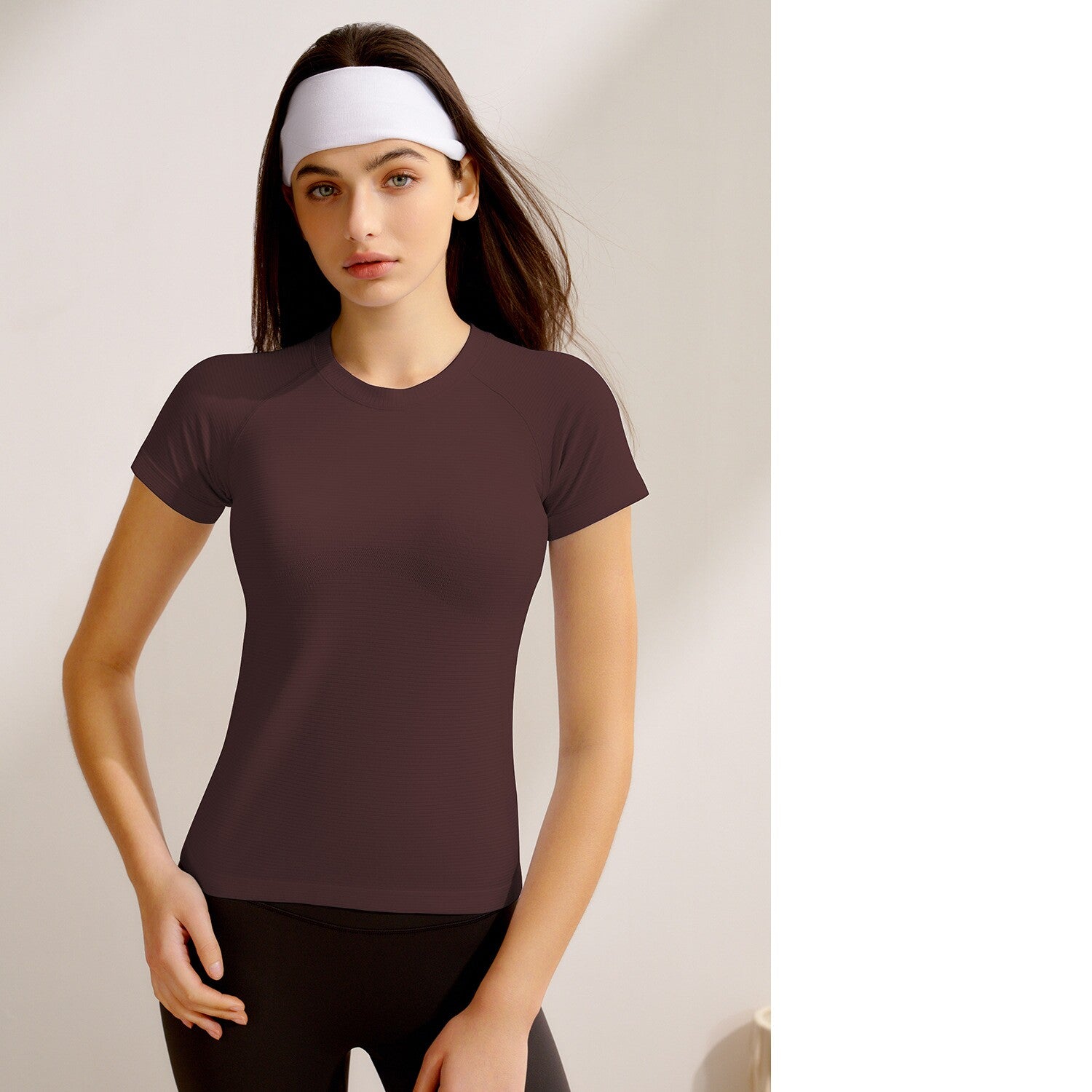 Top de yoga à manches courtes pour femmes