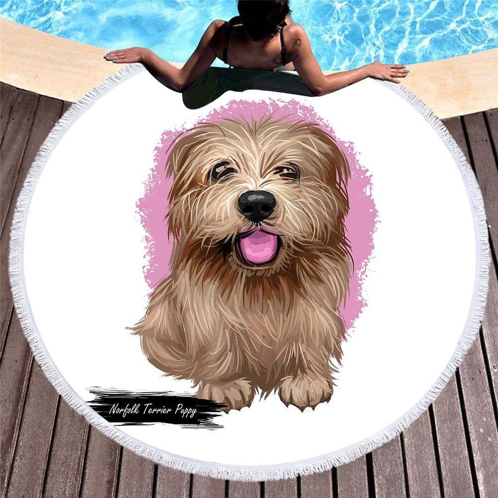 Serviette de plage imprimée 3D pour chat et chien