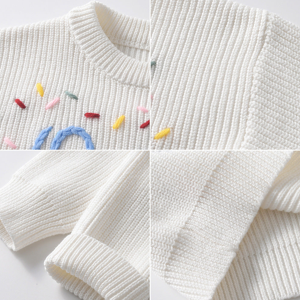 Filles Chandail Enfants Chandail avec broderie