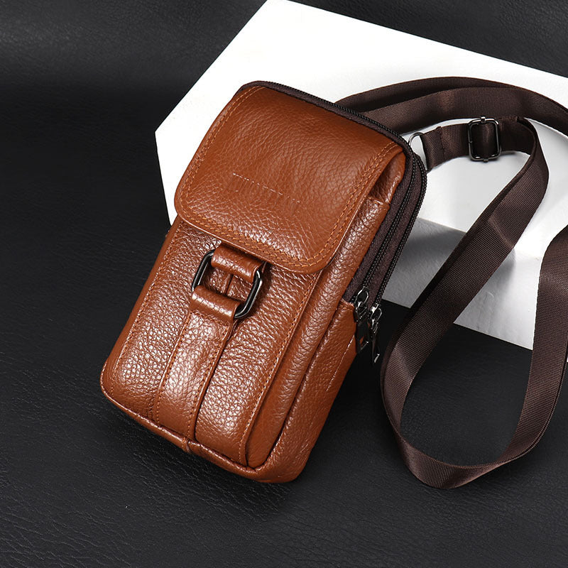 Sac de téléphone portable en cuir pour hommes