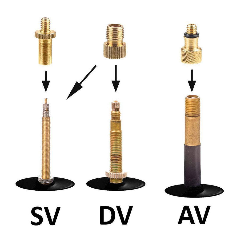 Fenêtre de voiture Adaptateur de valve de vélo DV SVAV 24PCs Adaptateur de valve de vélo