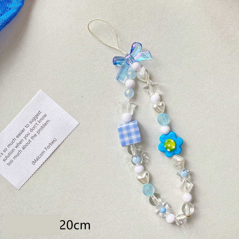 Perled Flower Mobile Phone Lanyard Accessoires de bijoux Corde Lanyard