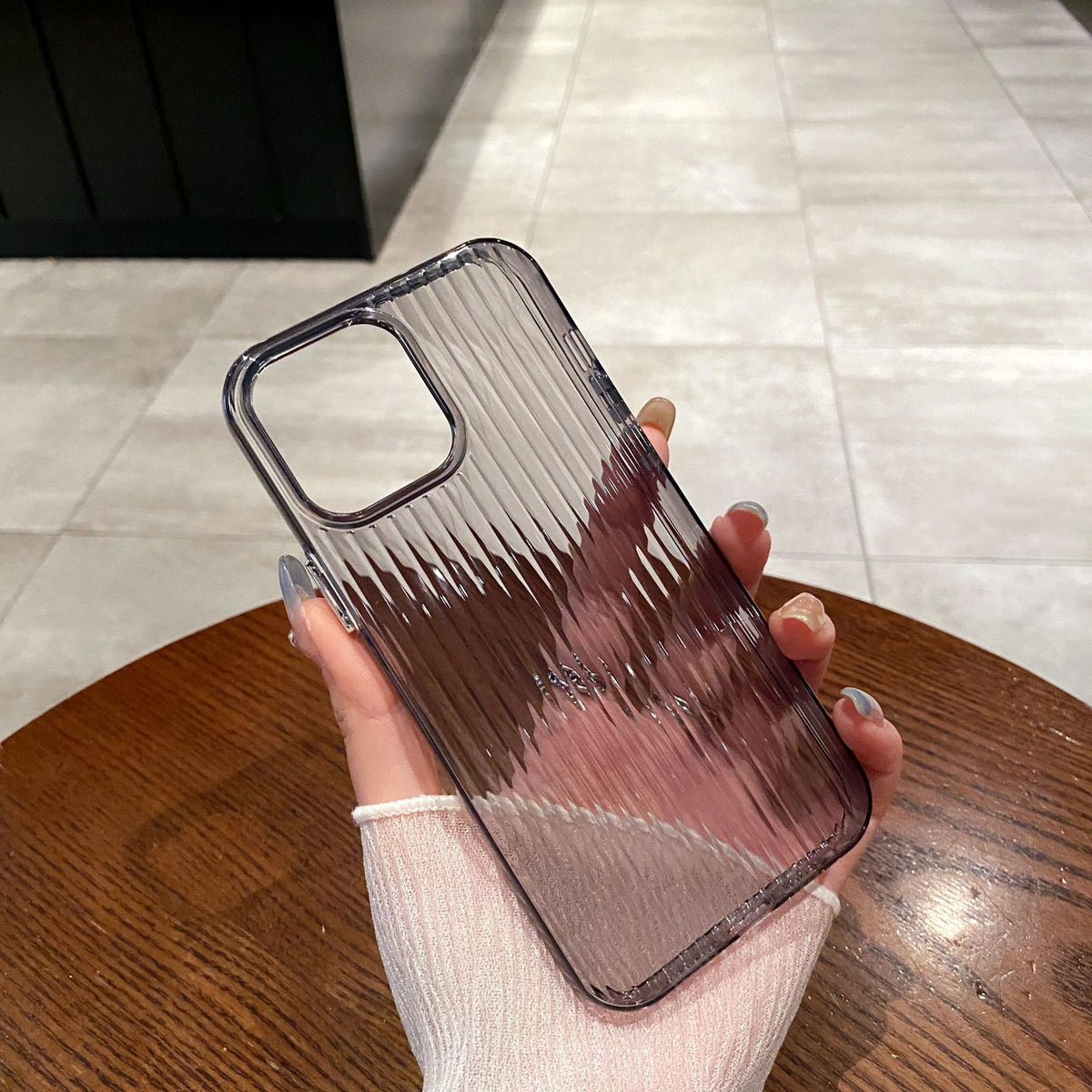Ripple transparent soft phone shell case
