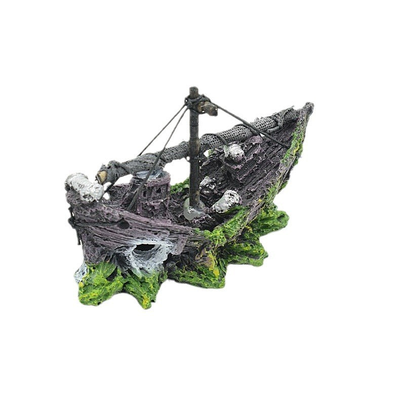 Aquarium Paysage verre réservoir de poisson décoration petit bateau net