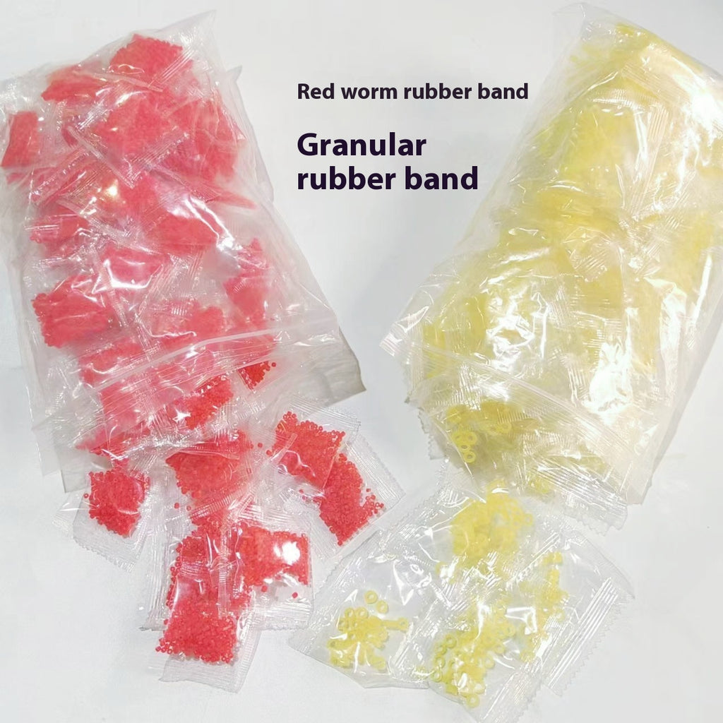 Accessoires de pêche Bagged Red Worm Earthworm Clip Rubber Band Reliure rapide