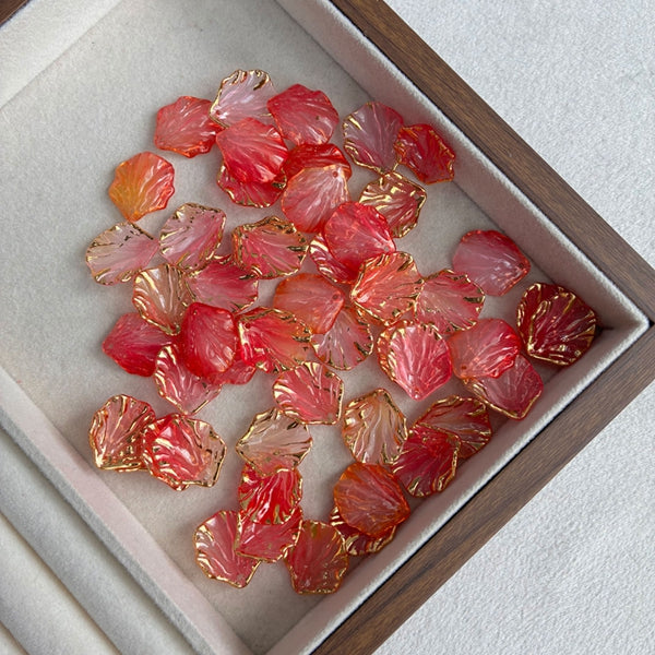 Perles de feuille de coquillage en or gradué