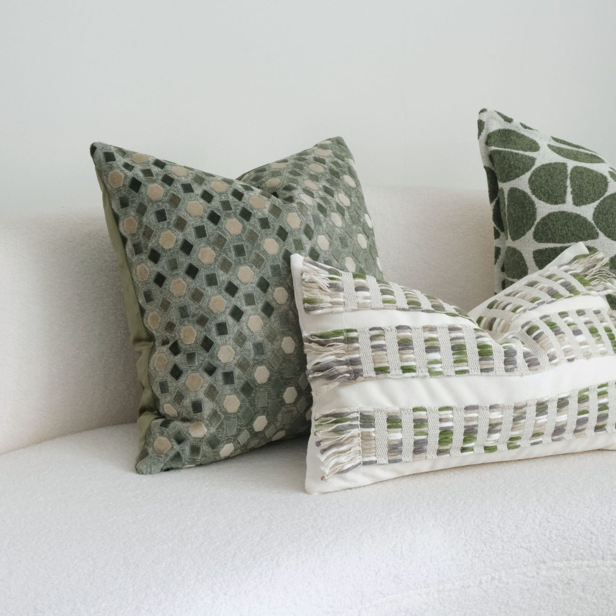Green drawstring cushion