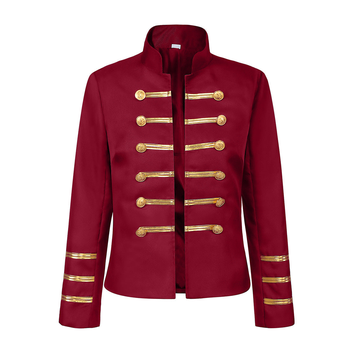 European and American Medieval Court-style Golden Double-breasted Vintage Coat avec un Stan