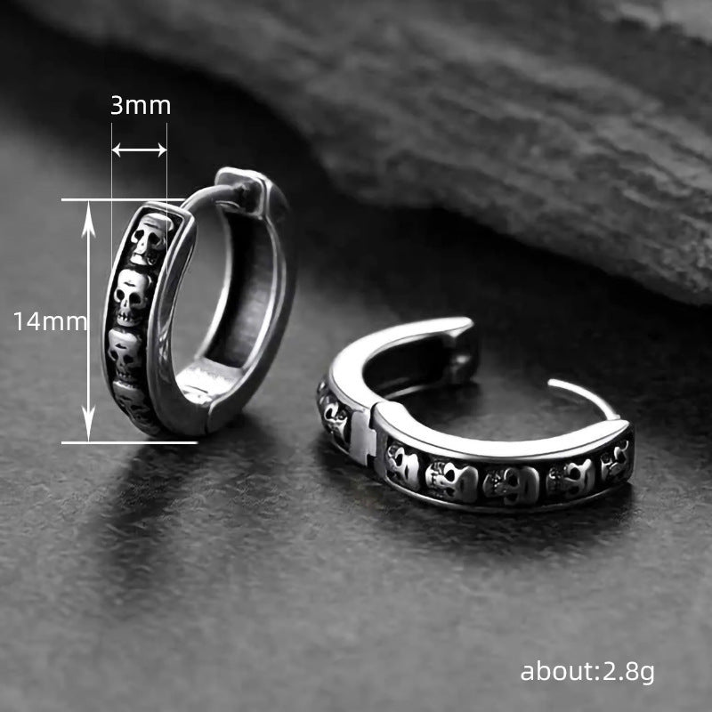 Style foncé Hip-hop Trendy Unisex Personalized Ear Studs Bijoux
