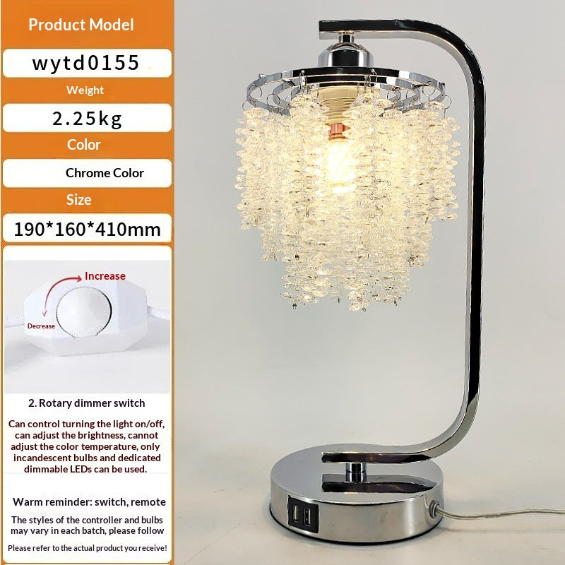 Chambre à coucher Creative Crystal Bedside de luxe de haute qualité lampe de table de luxe
