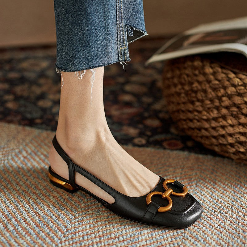 Style Suede Strappy Sandales avec une boucle de cavalière pour femmes