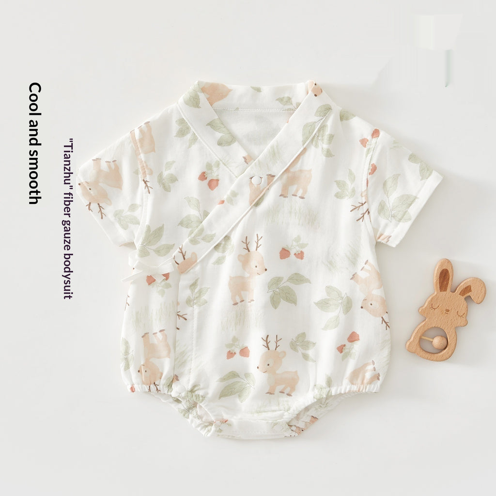 Bébé Bamboo coton d'été Outfit Romper triangulaire en fibre de bambou
