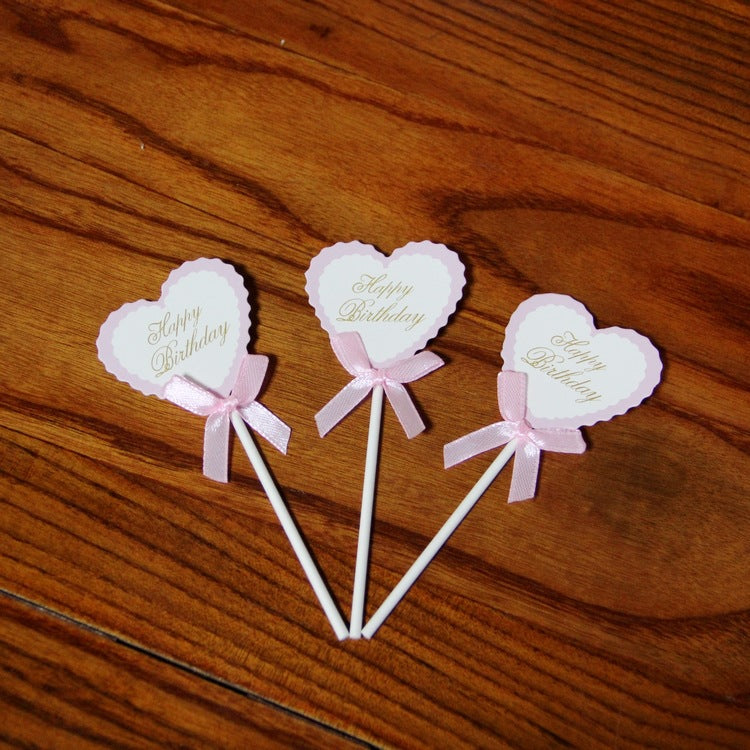 Décoration de gâteau d'anniversaire Fleur de Bowknot écrue