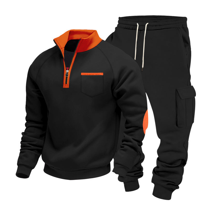 Set of men's casual pants and hoodies