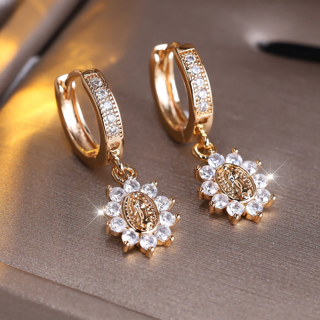 Boucles d'oreilles Western Luxury Virgin Mary