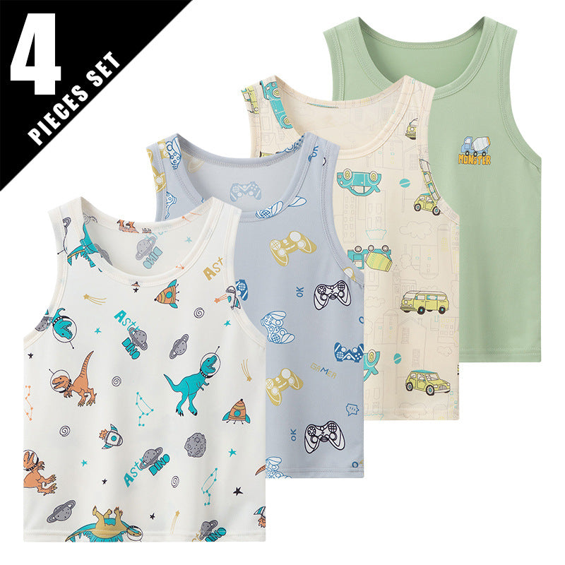 Veste mince pour les garçons et les filles confortable Casual Tout-match sans manches
