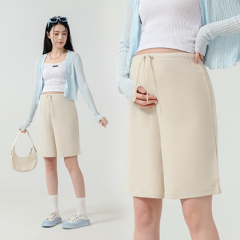 Le short des femmes enceintes Cropped L'été des femmes hors de portée mince haute taille large jambe