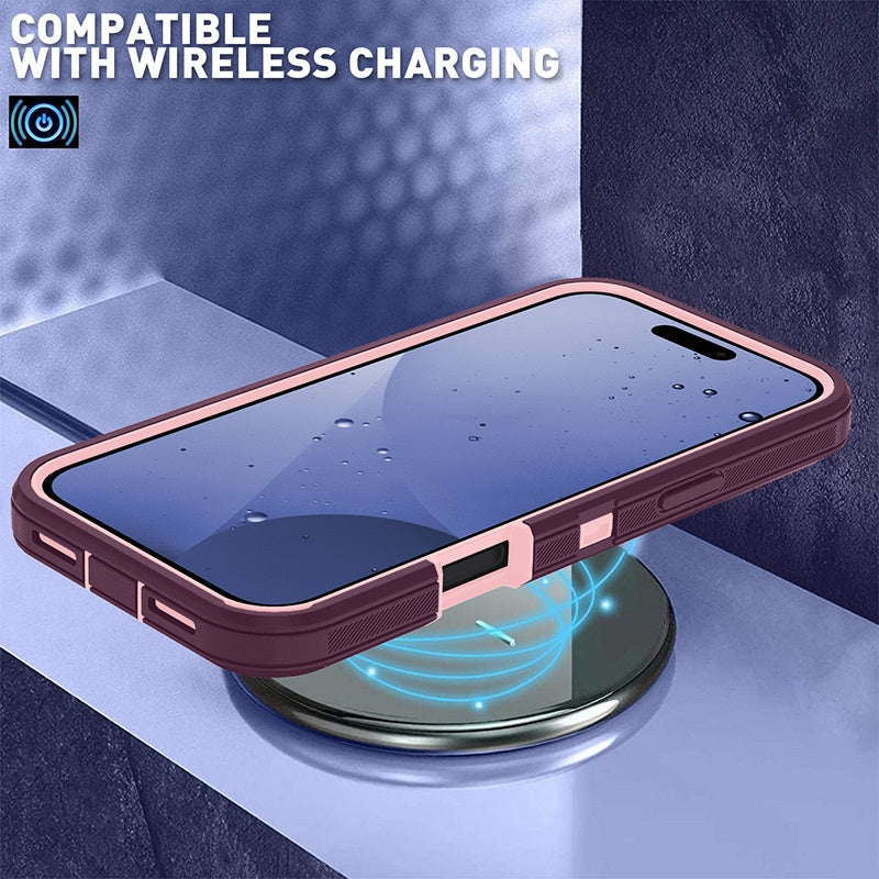 Applicable à 17promax Robot Trois-Proof Robot Solid Color Phone Case