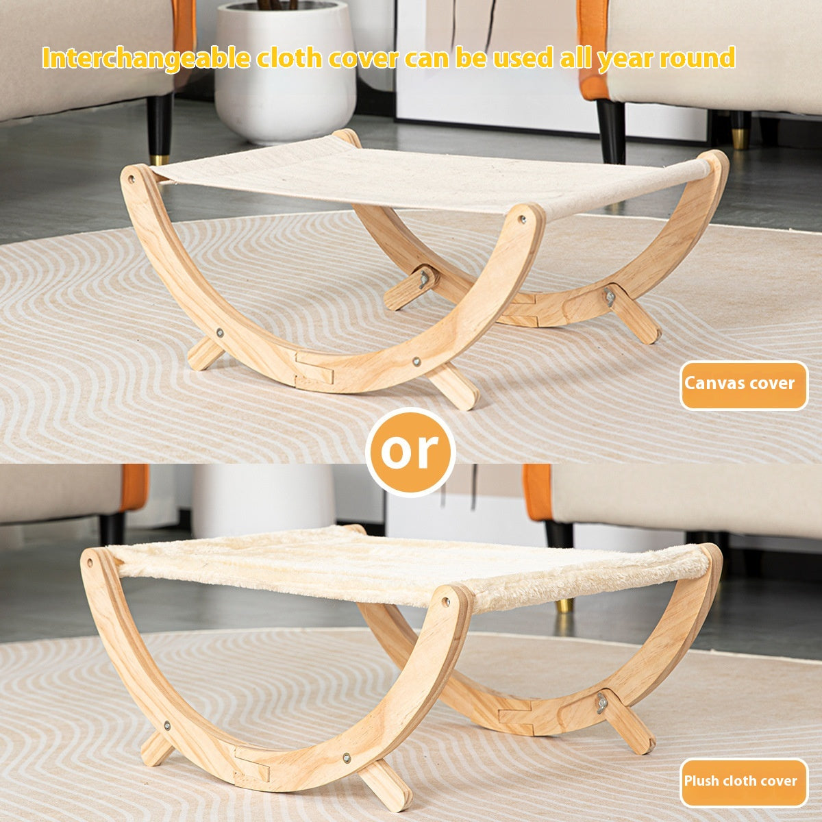 Bois massif Chat Shaker Pet Bed pliable Chat Nest Hammock
