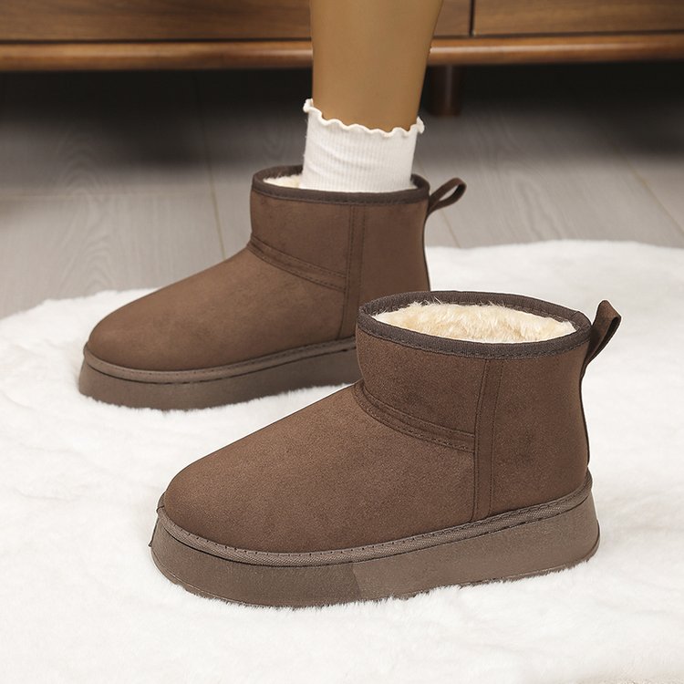 Bottes de neige chaudes et épaisses en peluche